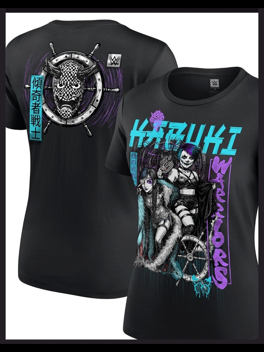 WWE Kabuki Warriors Unisex Medium Adult T-Shirt Asuka Kairi Sane NWT